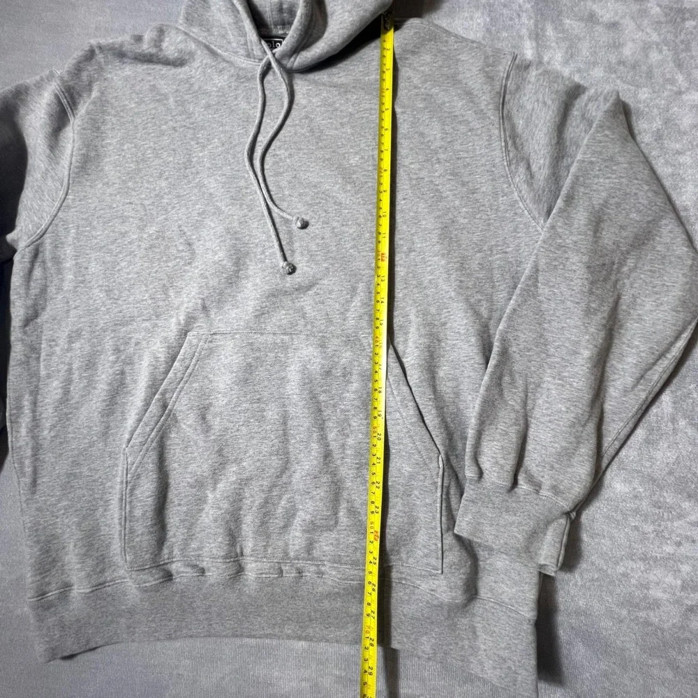 Polo Ralph Lauren Mens XL Heather Gray Fleece Pullover Hoodie Navy Pony Logo - Picture 4 of 6